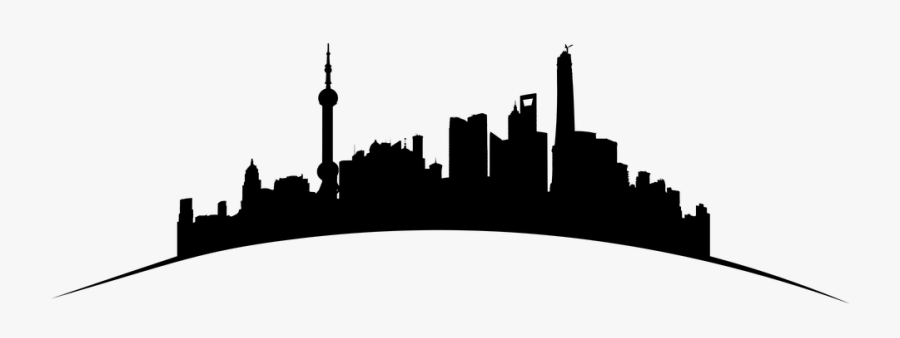 Shanghai, China, Skyline, Silhouette, Cityscape - Pudong Skyline, Transparent Clipart