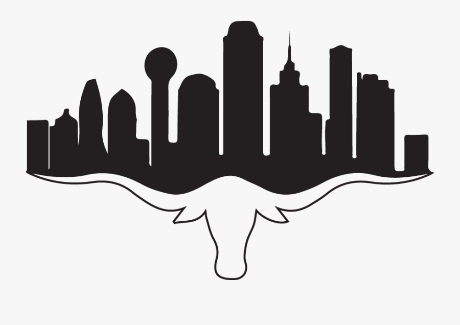 Wordcamp Dallas Fort Worth - Dallas Skyline Outline Free, Transparent Clipart