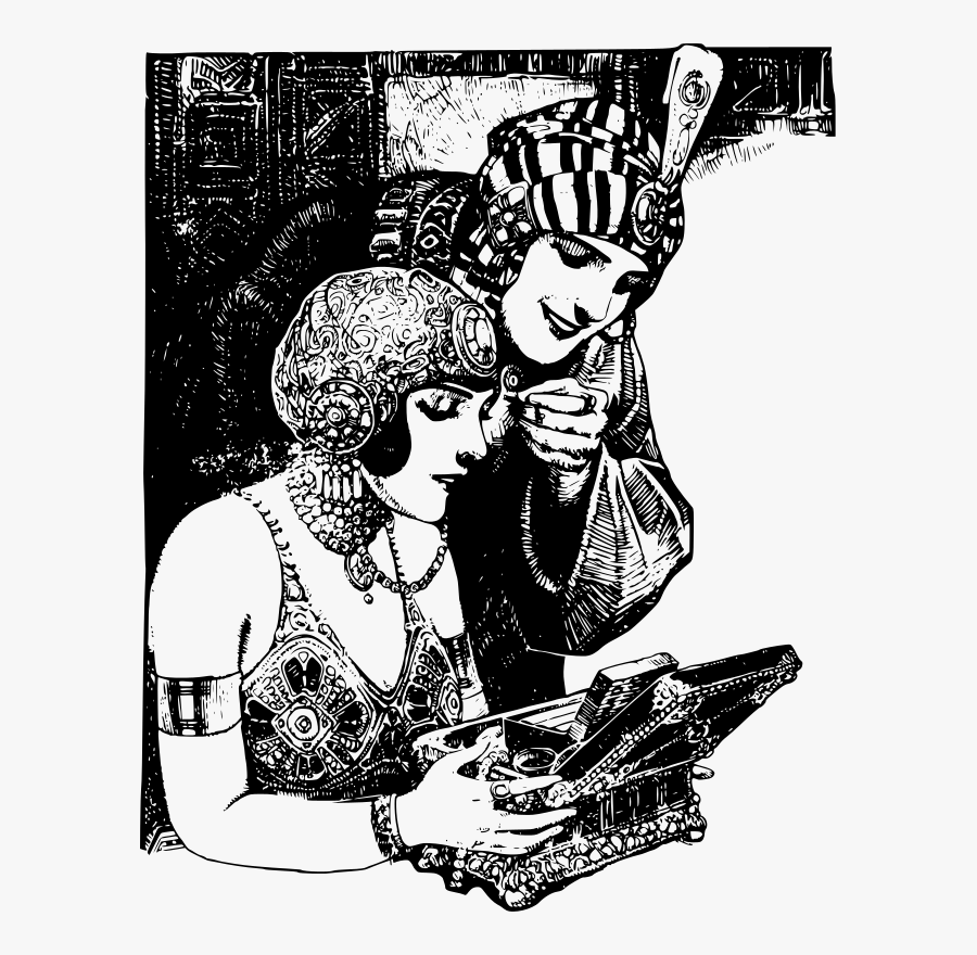 Rich Middle Eastern Couple - Illustration, Transparent Clipart