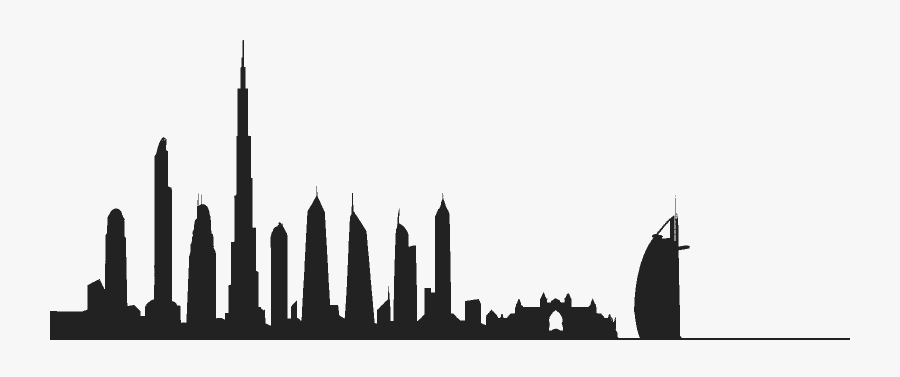 Transparent Nyc Skyline Clipart - Dubai Skyline Png, Transparent Clipart