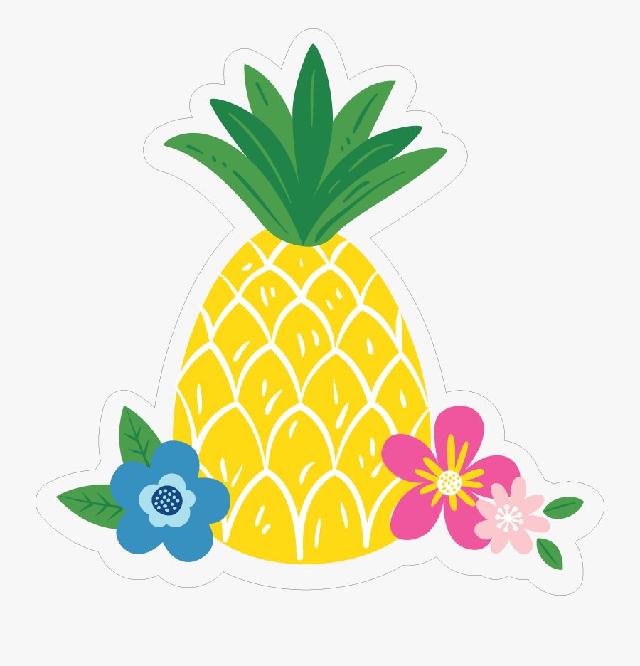Pineapple Print & Cut File, Transparent Clipart
