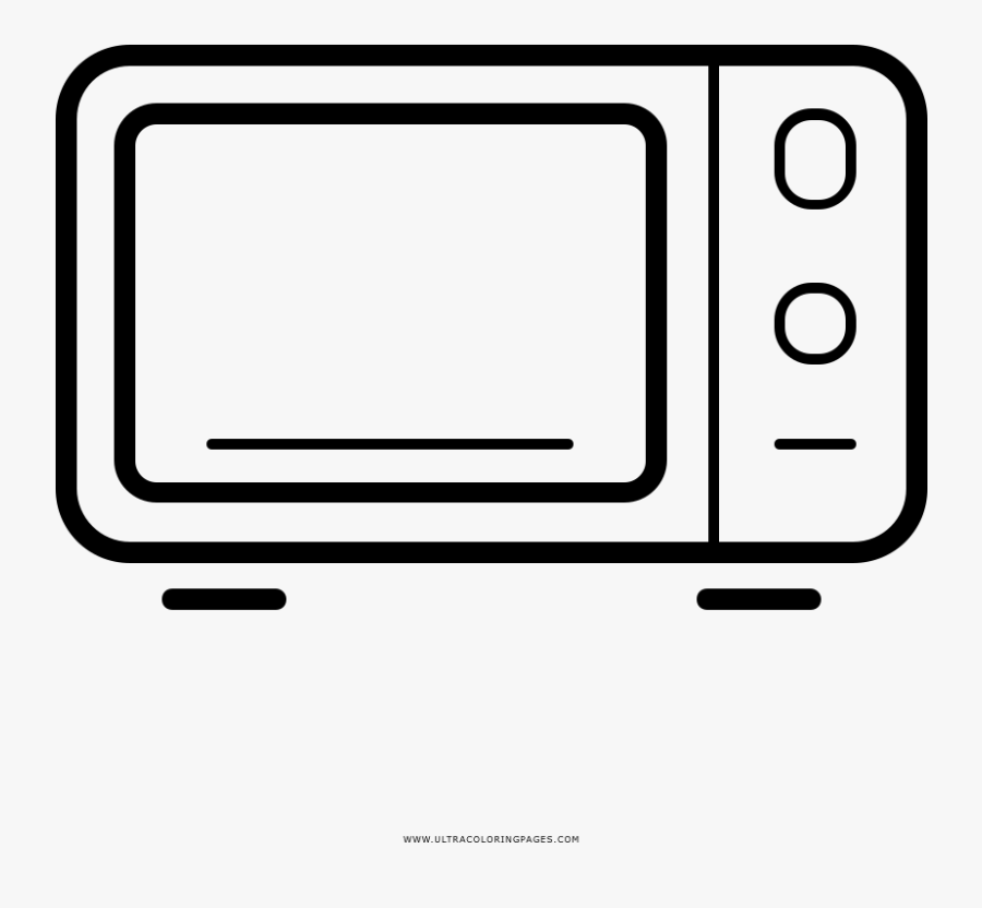 Microwave Coloring Page - Desenho De Um Microondas, Transparent Clipart