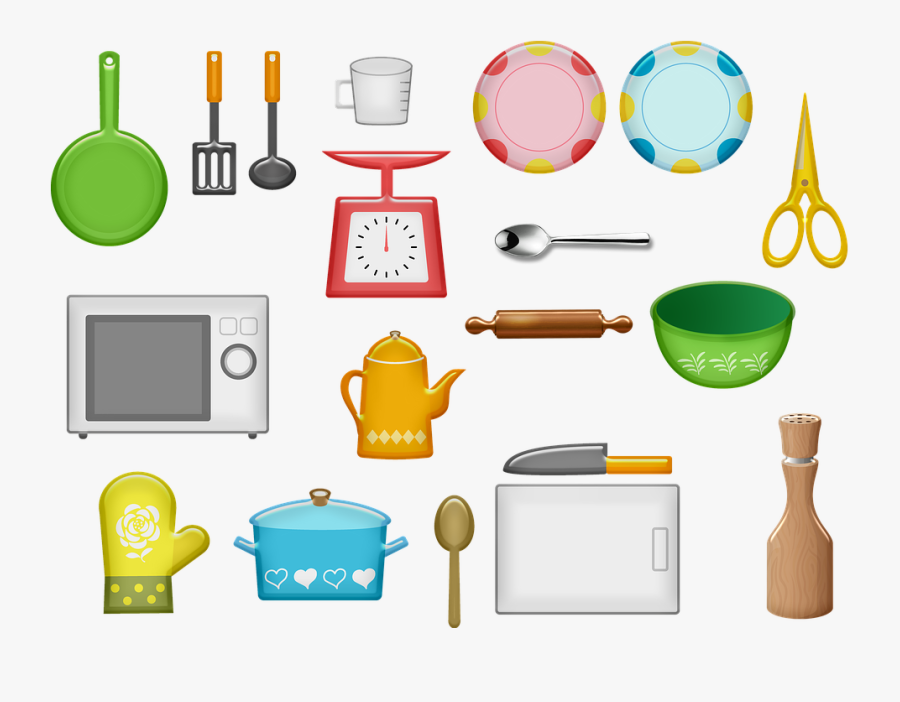 Kitchen Equipment, Plates, Microwave, Cooking, Pepper - キッチン 器具 イラスト, Transparent Clipart