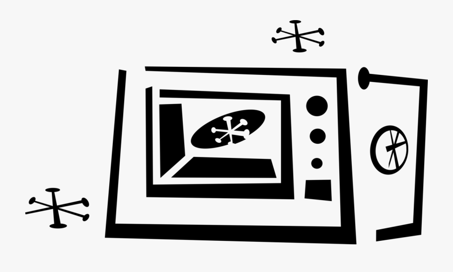 Vector Illustration Of Kitchen Appliance Microwave - Crest, Transparent Clipart