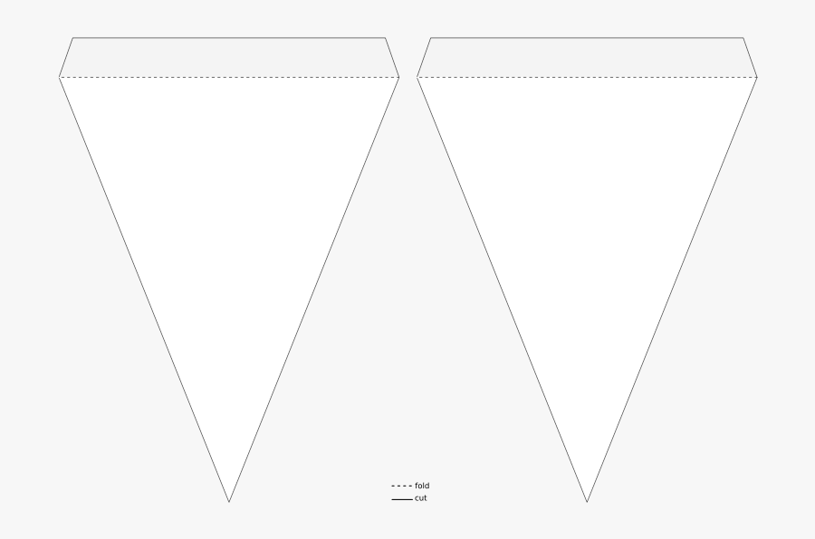 Pennant Banner Template Transparent, Transparent Clipart