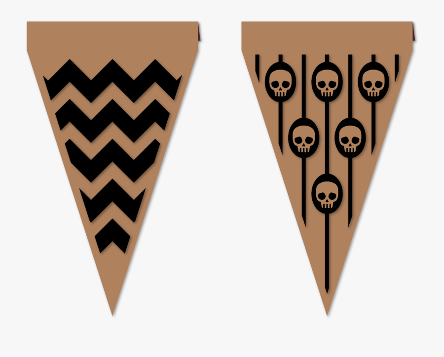 Halloween Triangle Flag, Transparent Clipart