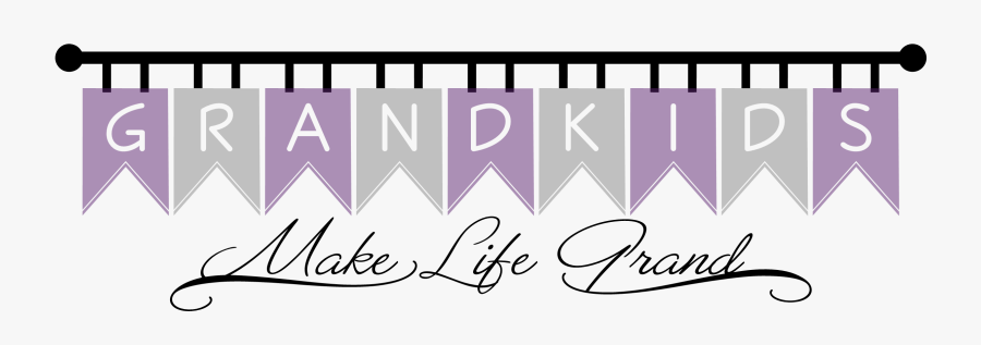 Grandkids Vinyl Pennant Banner 152k - Calligraphy, Transparent Clipart