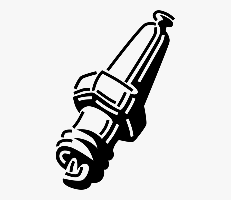 Vector Illustration Of Spark Plug Ignition System To - Hand, Transparent Clipart