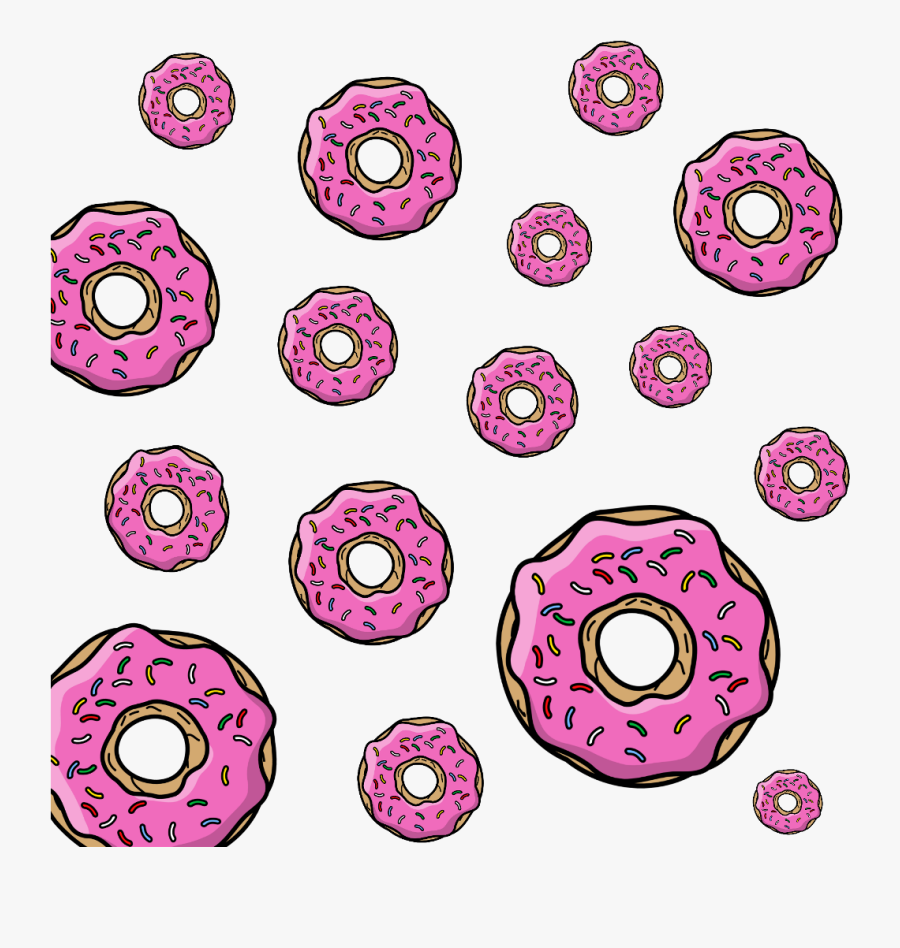 Clip Art Food Background Free - Donuts Simpson, Transparent Clipart