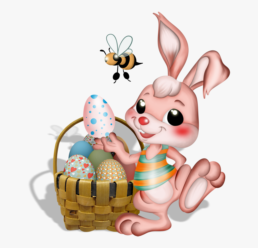 Egg Easter Bunny Bee Png Download Free Clipart - Descargar Gif Felices Pascuas, Transparent Clipart