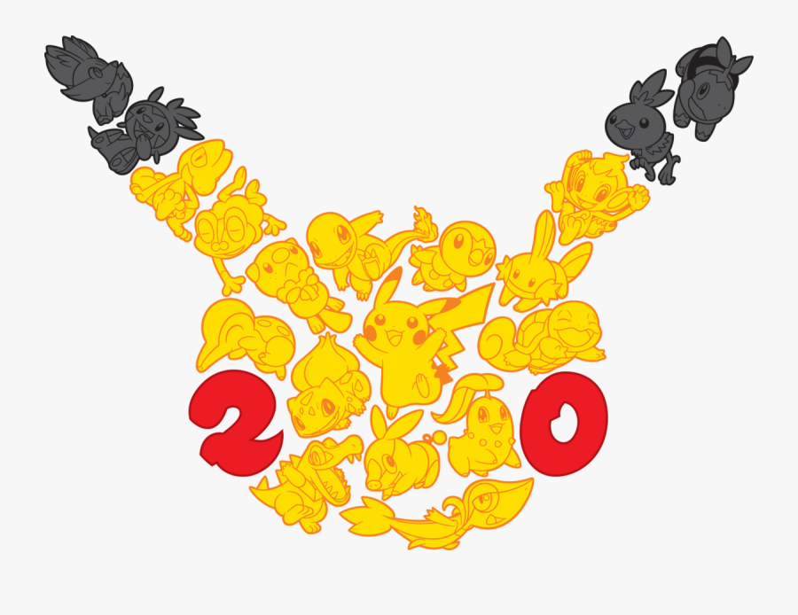 Pokemon 20th Anniversary, Transparent Clipart