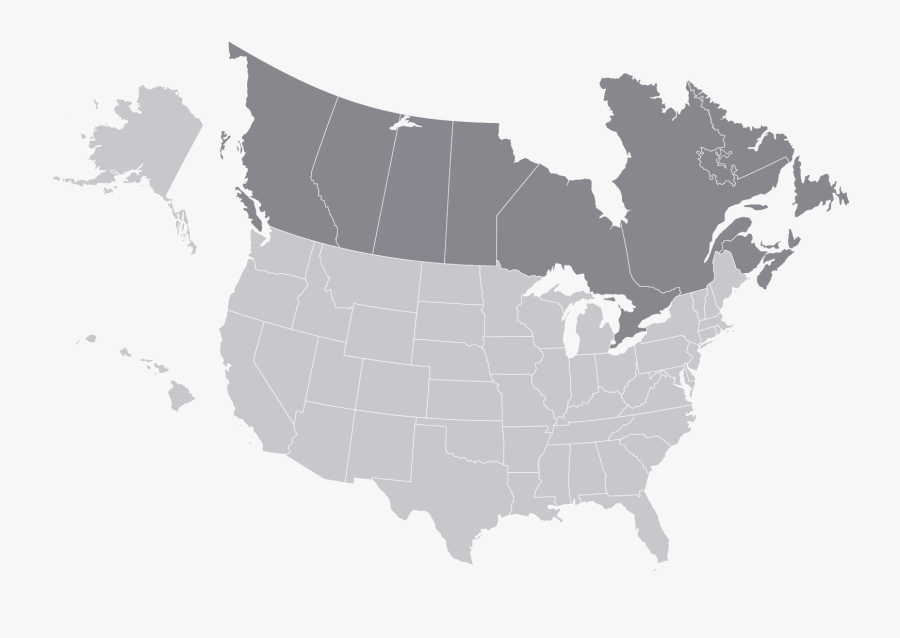 Us Canada Map Png, Transparent Clipart