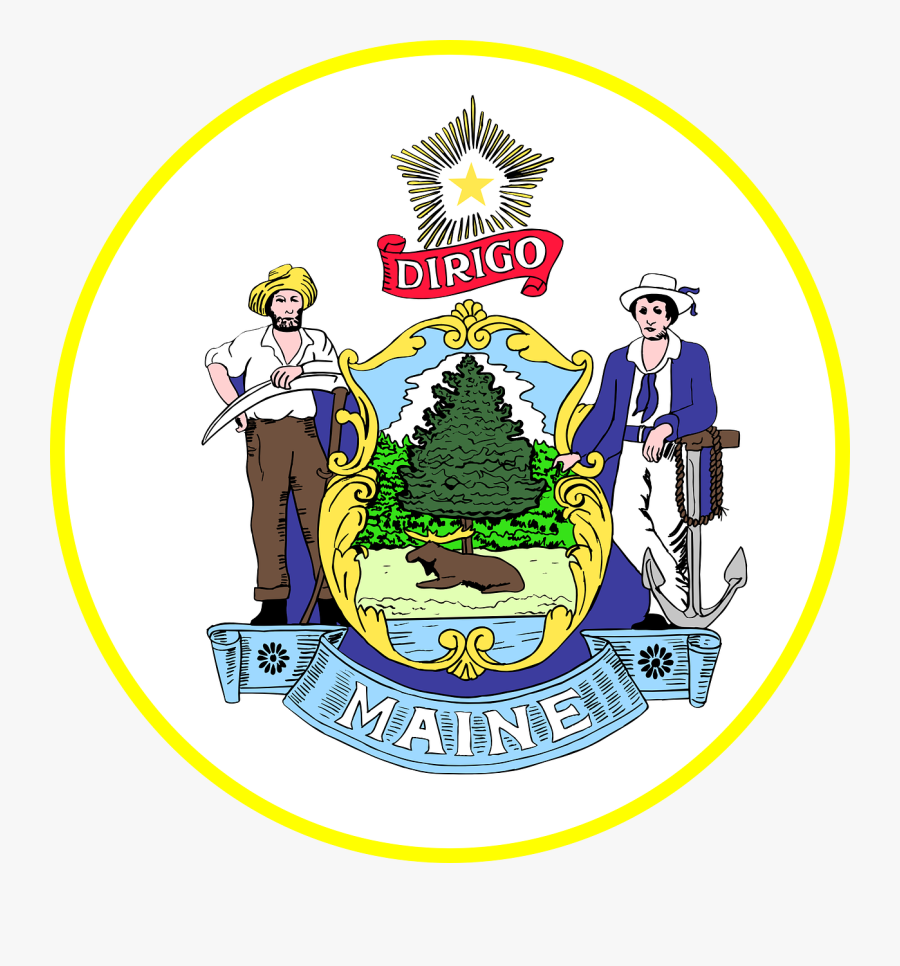 Seal Maine State Free Picture - Maine State Seal, Transparent Clipart
