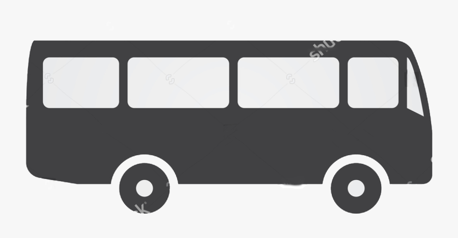 Silhouette Bus, Transparent Clipart