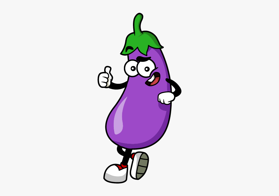 Clip Art Cartoon Eggplant - Eggplant Cartoon, Transparent Clipart