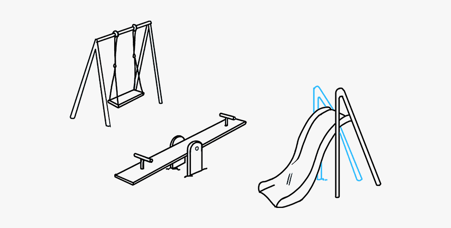 How To Draw Playground - Playground Drawing Easy, Transparent Clipart