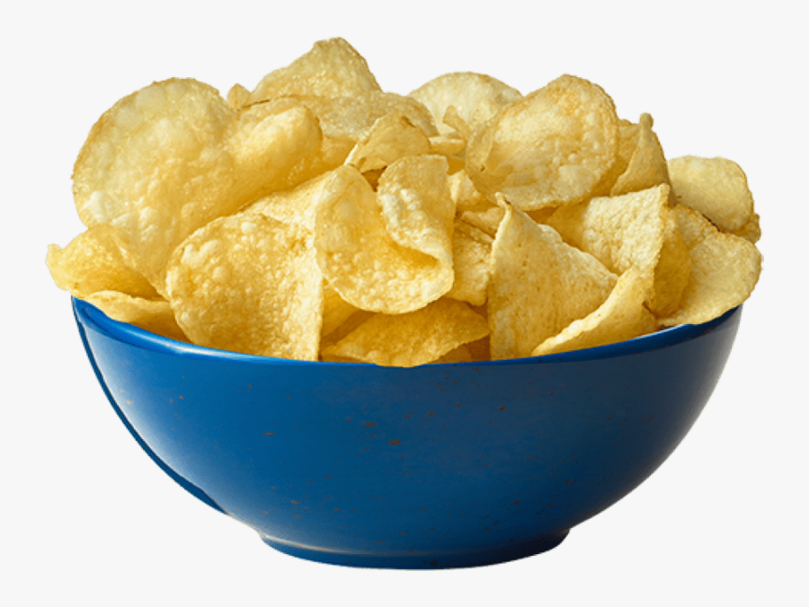 Bowl Of Potato Chips, Transparent Clipart