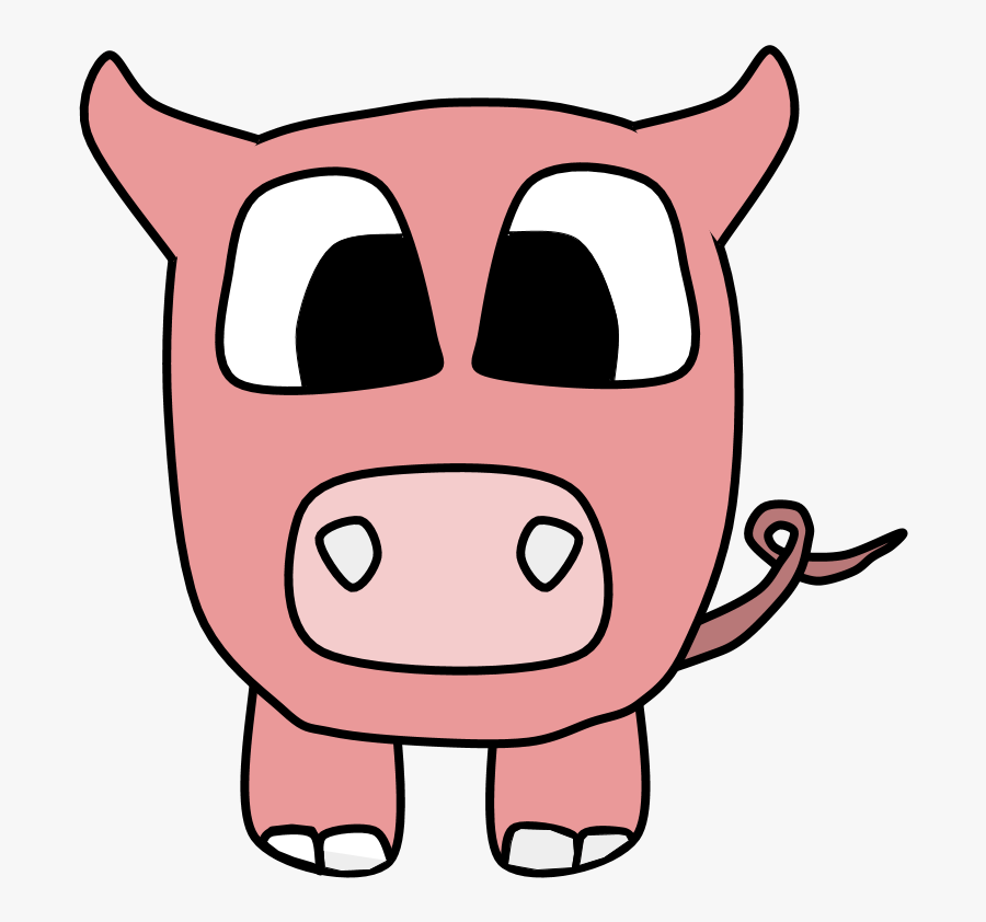 Pig, Big Eyes, Cartoon Animal, Rev, Transparent Clipart