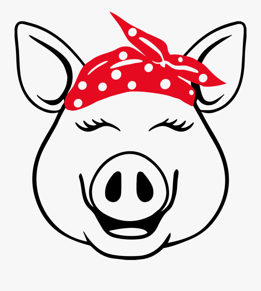 Pig Bandana Svg Free Transparent Clipart Clipartkey