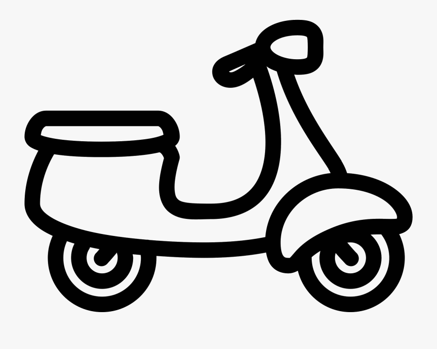 Vector Formatting Motorcycle Outline Picture Free Stock - Cartoon Clipart Black And White, Transparent Clipart