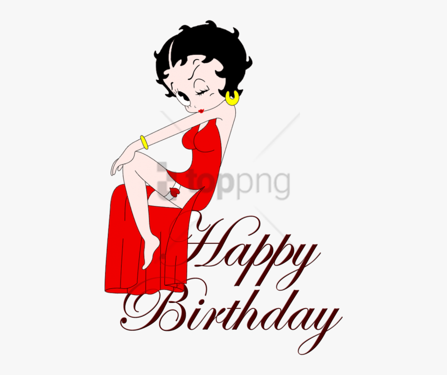Free Png Betty Boop Happy Birthday Banner Png Image - Betty Boop Happy Birthday Banner, Transparent Clipart