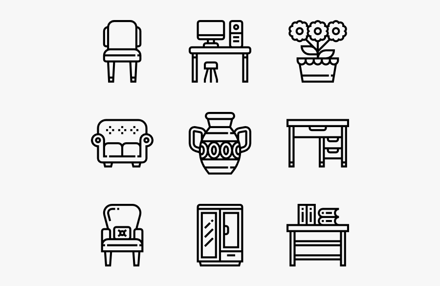 Furniture - Design Vector Icon, Transparent Clipart