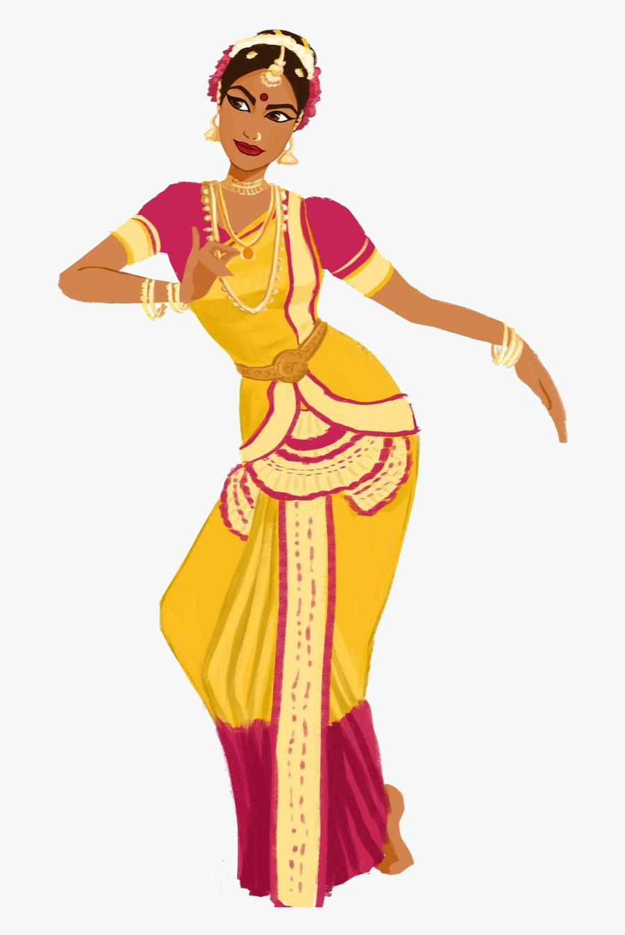 Clip Art Boy Dancing Clipart - Bharatanatyam Paint Png, Transparent Clipart