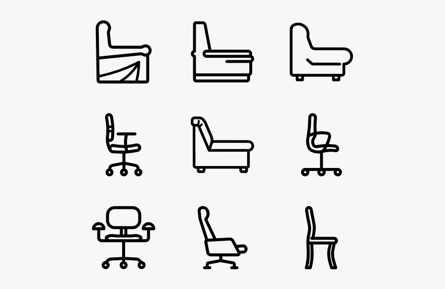 Chair And Sofa - Chair, Transparent Clipart