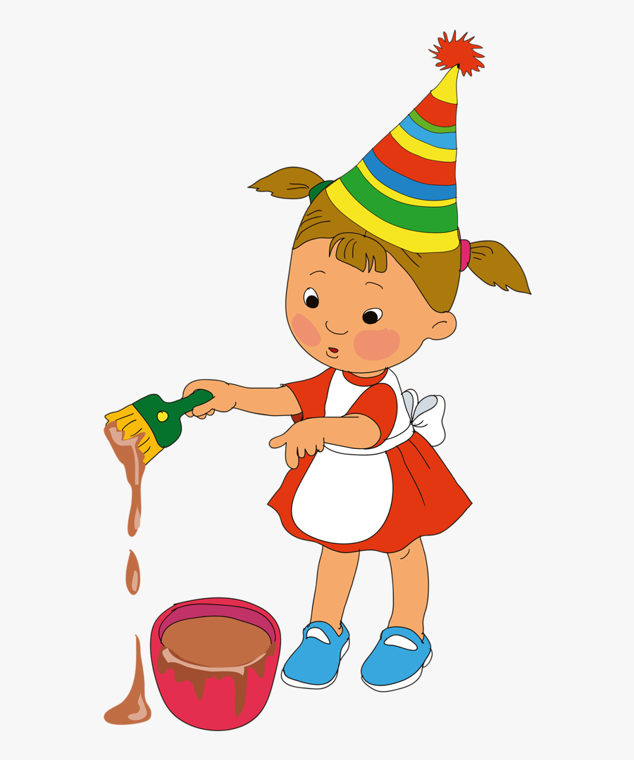 Clipart Aniversário Girl Birthday, Birthdays, Anniversaries, - Menina Pintora Png, Transparent Clipart
