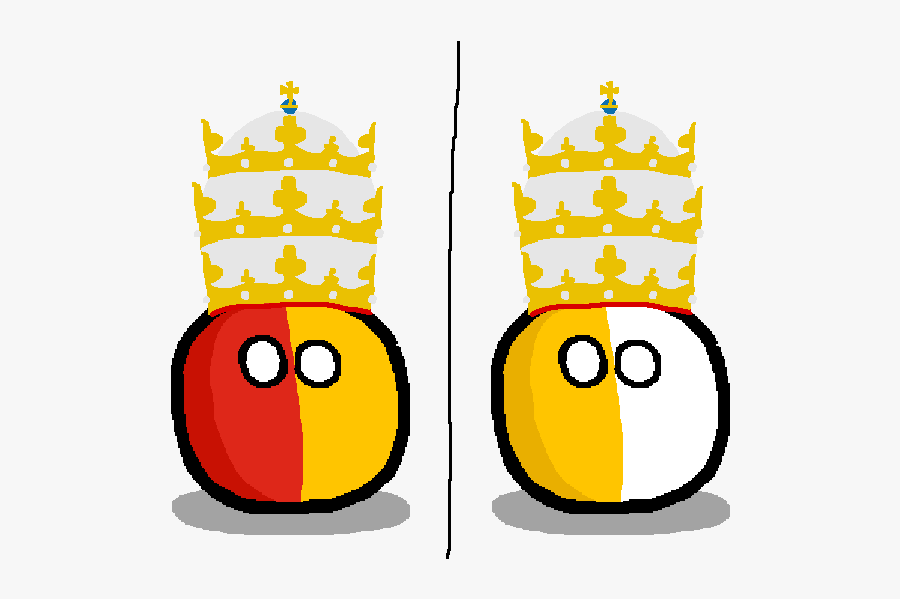 Polandball Wiki - Papal States Ball, Transparent Clipart