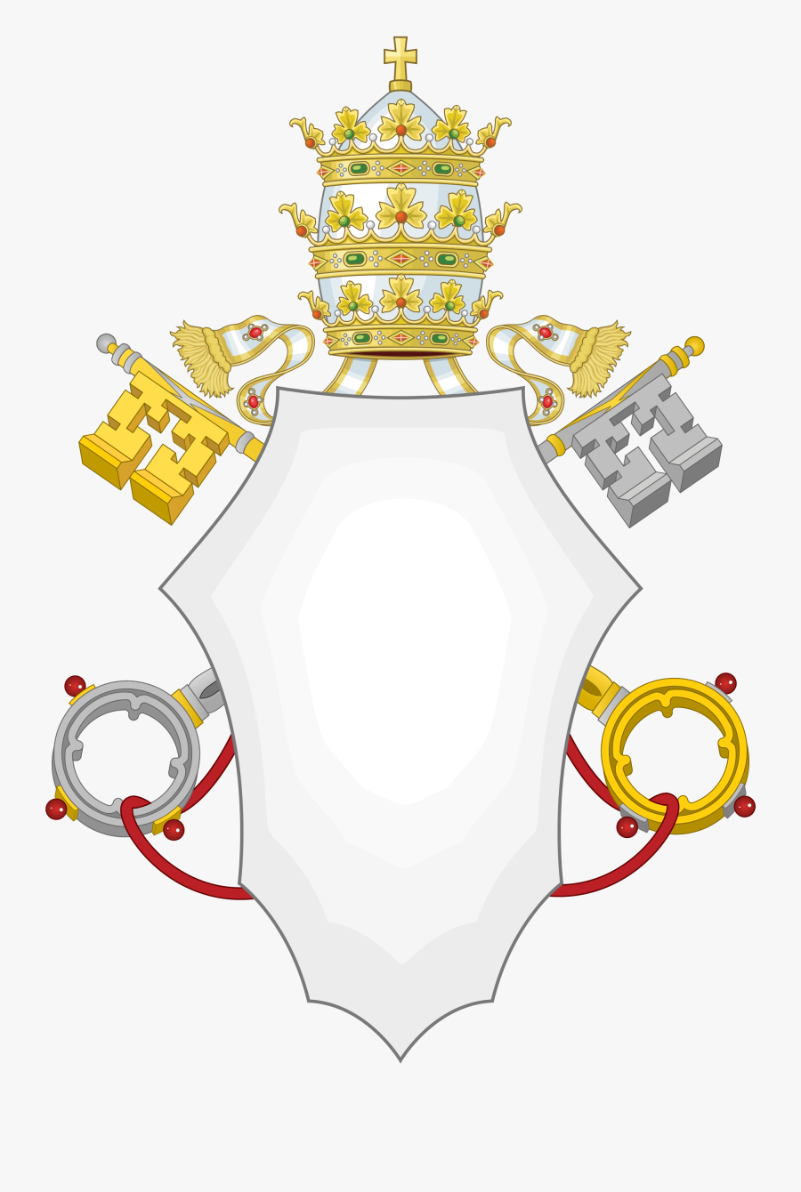 Papal Coat Of Arms Template, Transparent Clipart