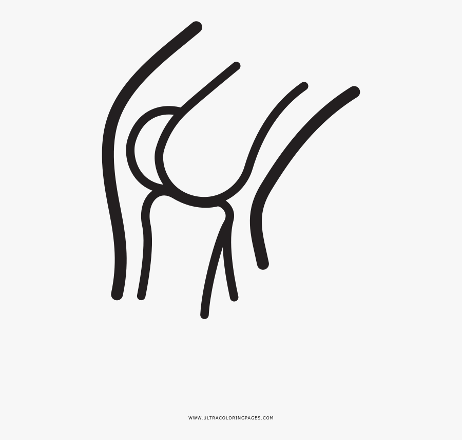 Knee Coloring Page, Transparent Clipart