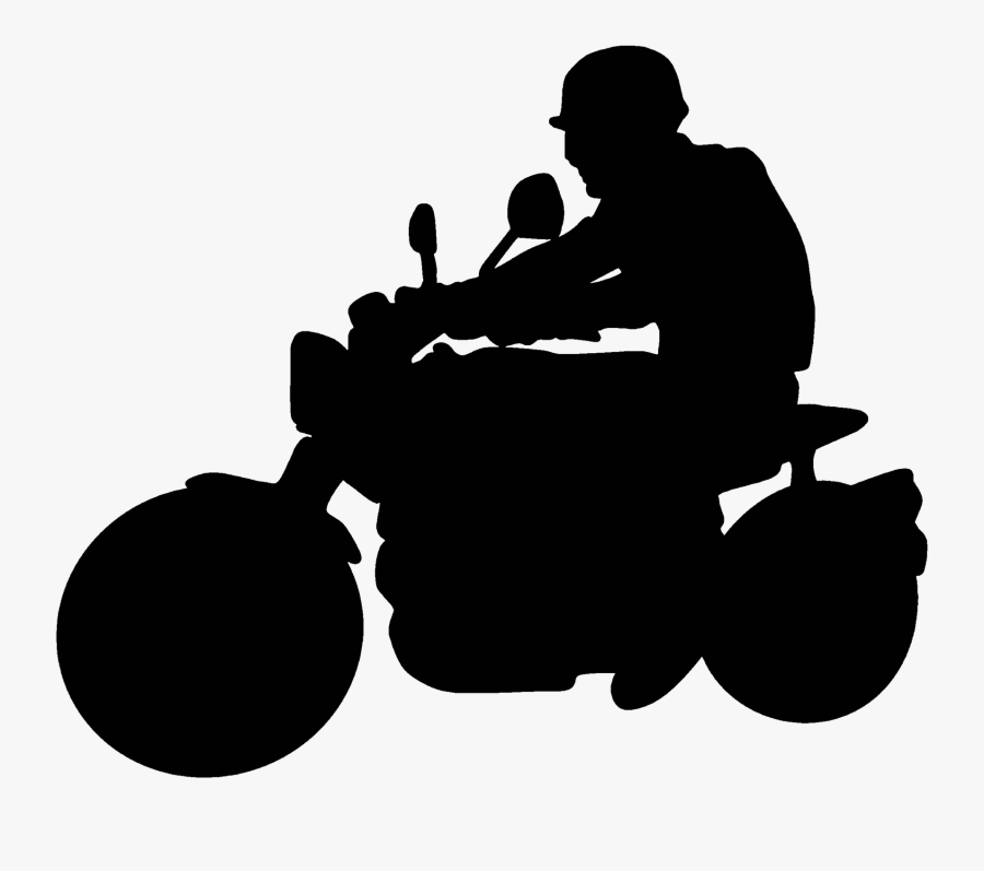 Silhouette Motorcycle Drawing Clip Art - Mobilet Vektörel Motor Cizim, Transparent Clipart