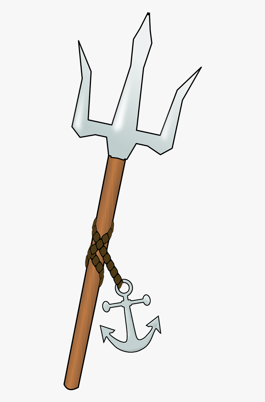 Trident Of Poseidon Drawing, Transparent Clipart