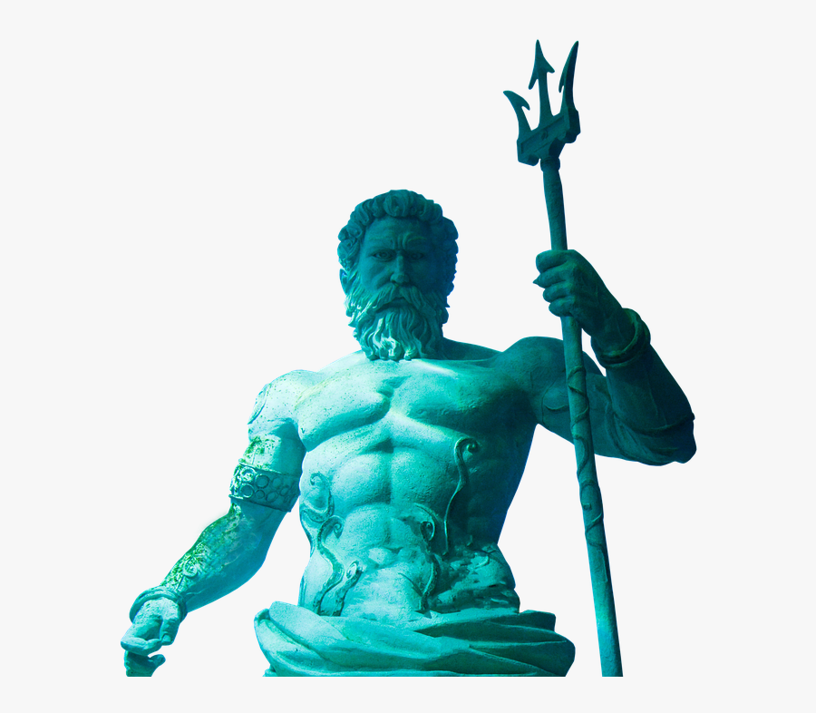 Statue, Art, Sculpture, Trident, Poseidon, Triton - Poseidon Png, Transparent Clipart