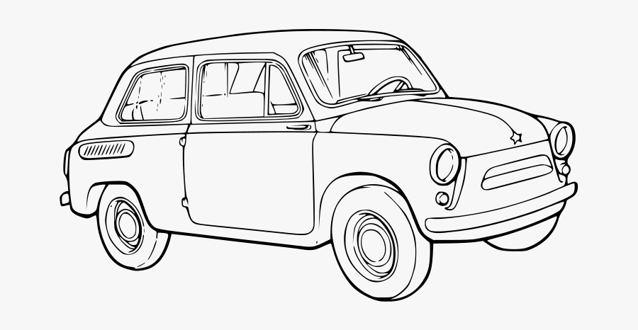 Free Clip Art "zaz - Car Outline, Transparent Clipart