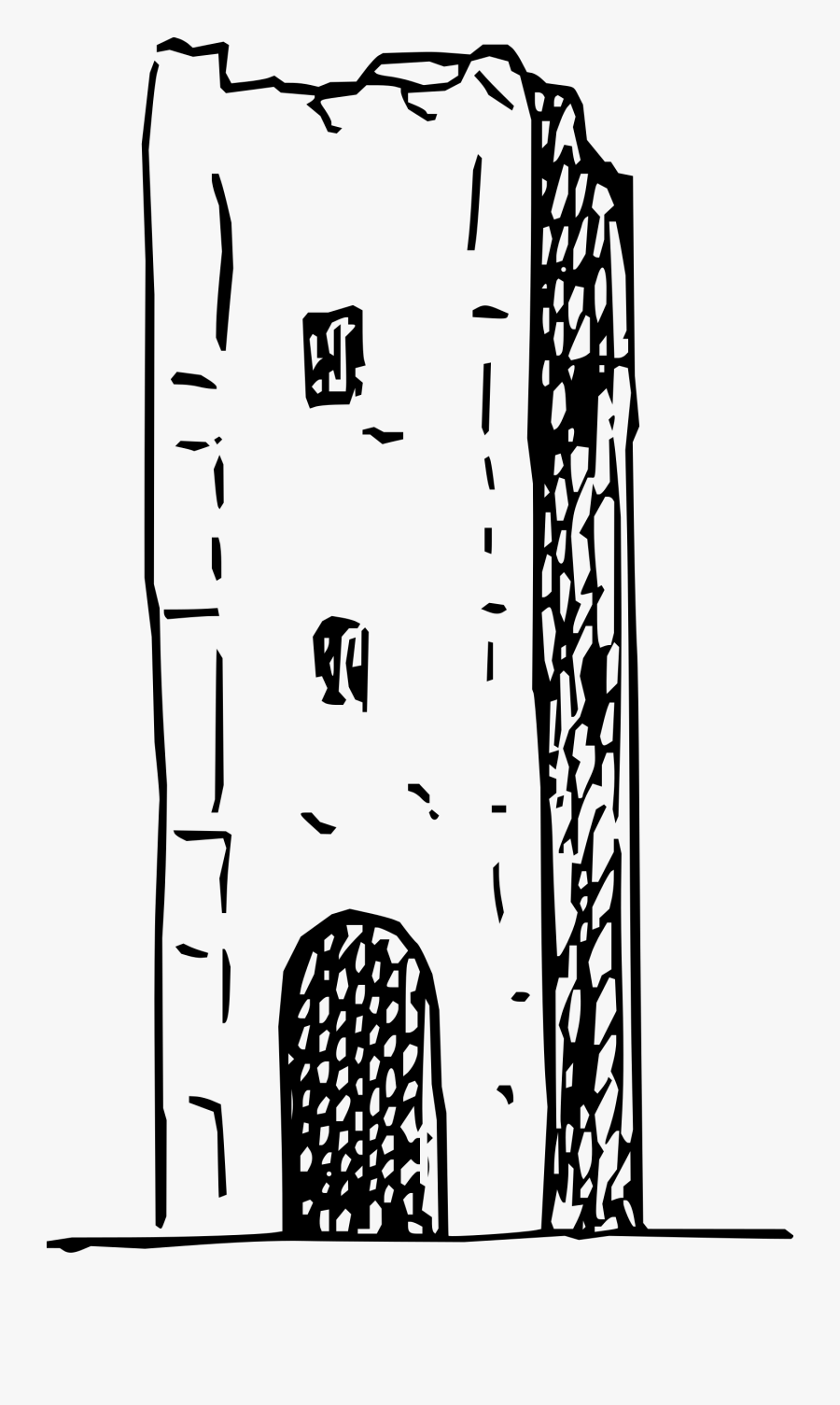Ruined Tower 2 Clip Arts - Fort Tower Gate Clipart, Transparent Clipart