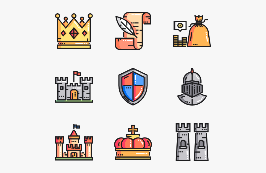 Medieval - Knights Icon, Transparent Clipart