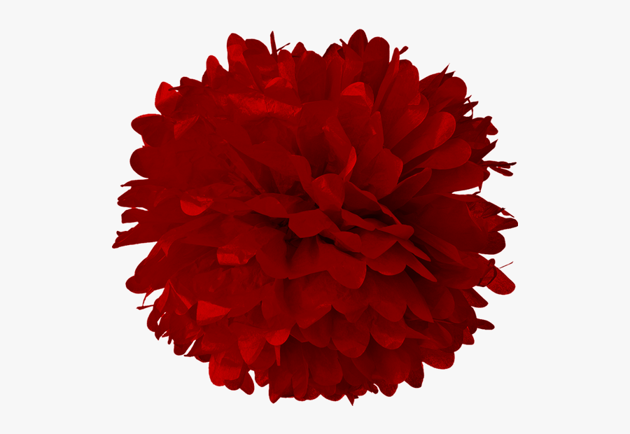 Red Velvet Tissue Pom Poms - Flower Pom Pom Png, Transparent Clipart