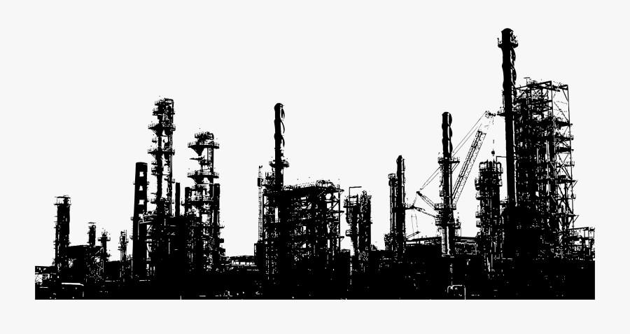 Oil Refinery Silhouette Clip Arts - Oil Refinery Png, Transparent Clipart