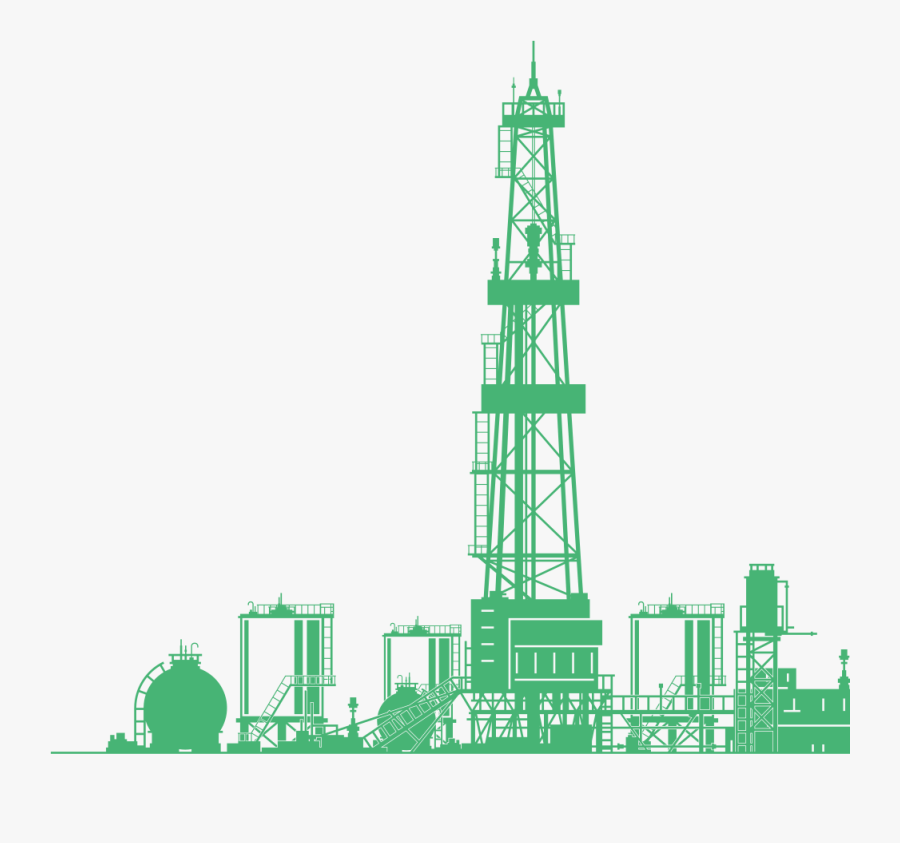 Background Onshore Rig Drilling, Transparent Clipart