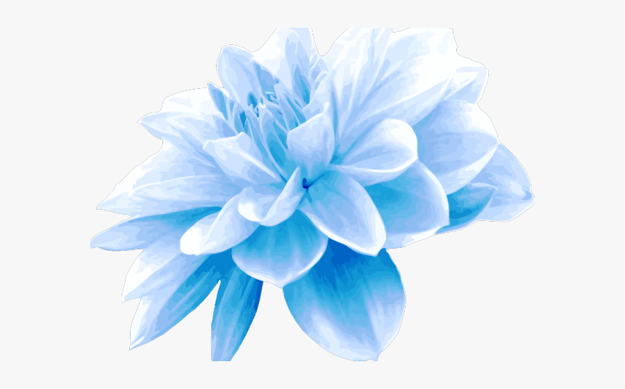 Blue Flower Clipart Big Flower - Light Blue Flower Png, Transparent Clipart