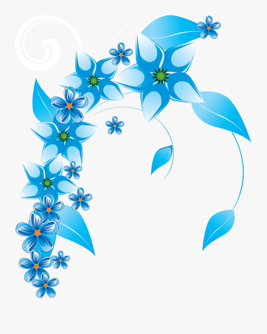 Flower Blue Clip Art - Front Page Of Project, Transparent Clipart