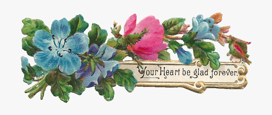 Flower Label Blue Png, Transparent Clipart