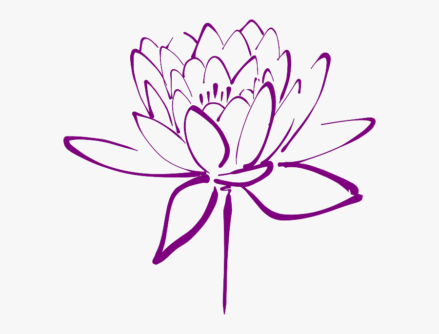 Blue Flower Clipart Lotus - Clipart Lotus Flower Purple, Transparent Clipart