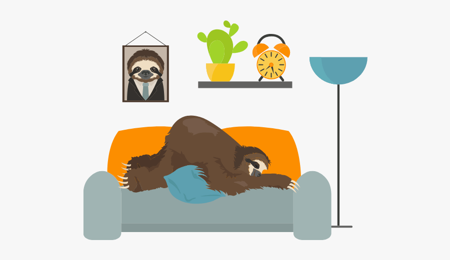 Change Your Address Online - Sloth, Transparent Clipart