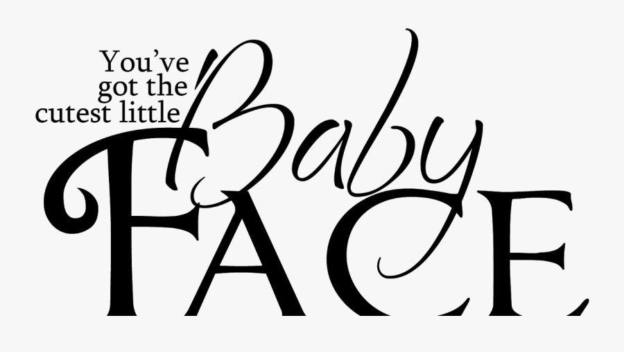 Baby Face On Elegant Wordart 2 Baby Face - America's Er Logo, Transparent Clipart