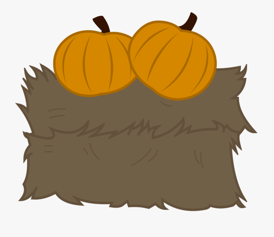 Hay Bail With Pumpkins By Lt - Pumpkin, Transparent Clipart
