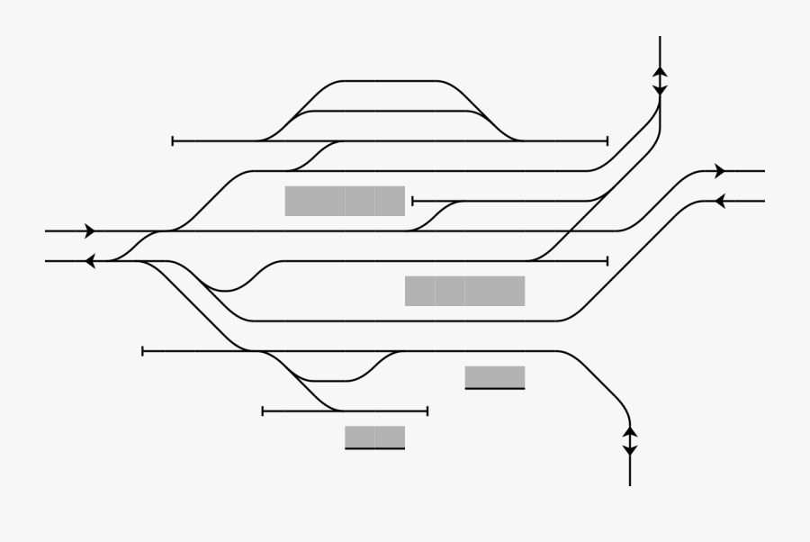 Transparent Railroad Tracks Png - Line Art, Transparent Clipart