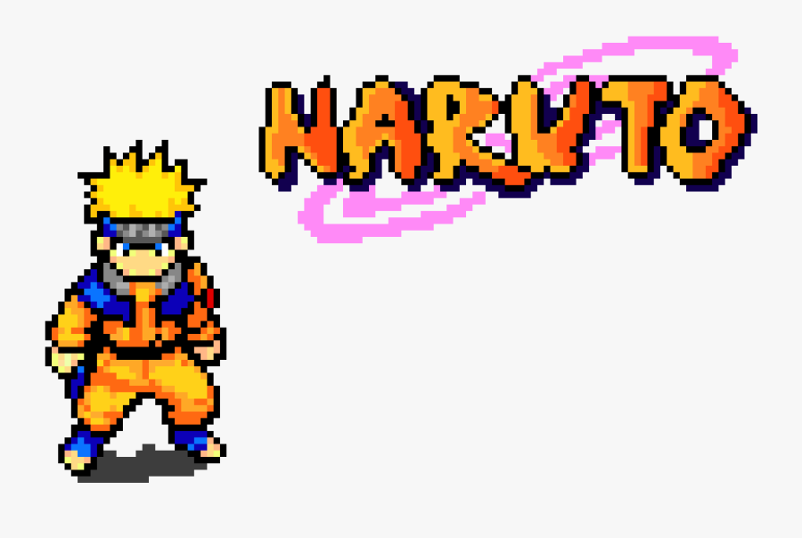 Naruto Logo Pixel Art, Transparent Clipart